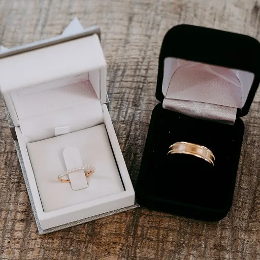 Red kite gem elegance for meaningful engagement and wedding rings