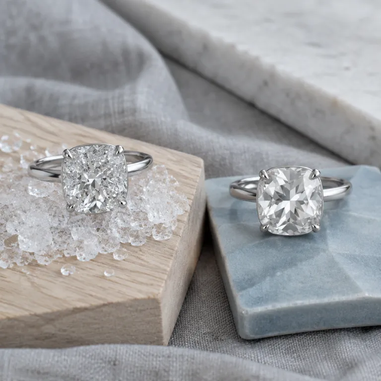 Cushion Cut Engagement Rings: Choosing Between Crushed Ice and Chunky Facets