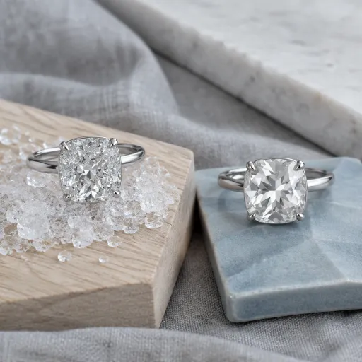 Cushion Cut Engagement Rings: Choosing Between Crushed Ice and Chunky Facets